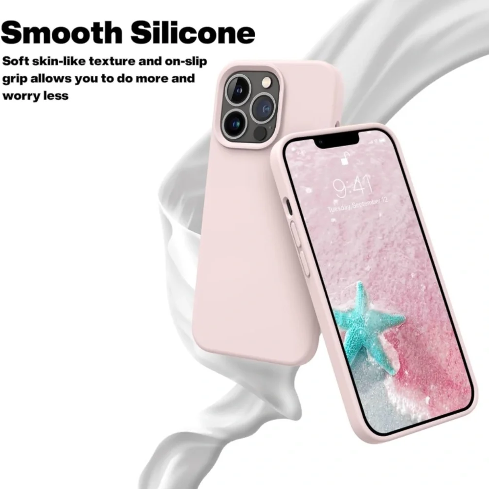 New Compatible with iPhone 13 Pro Case, Silicone Slim Protective Shockproof